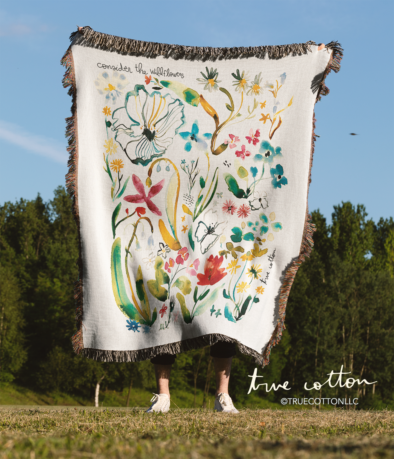 Consider the Wildflowers | Woven Floral Blanket