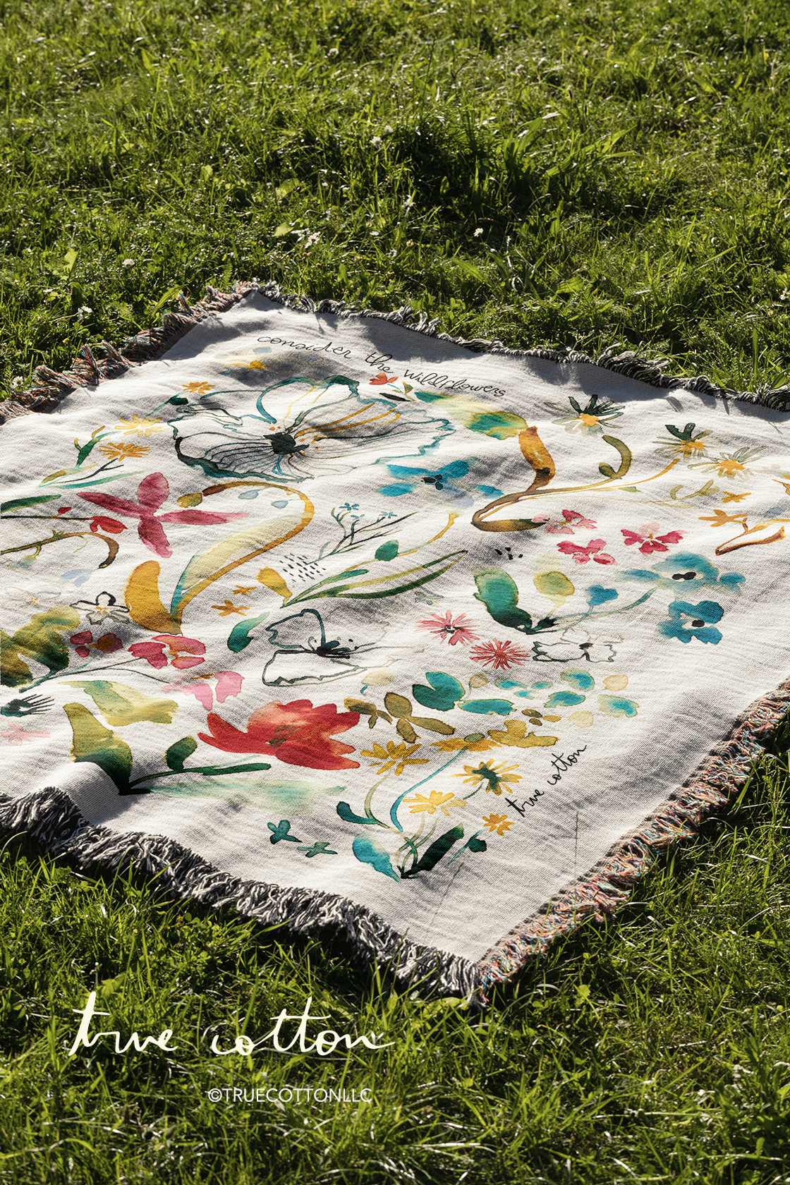 Consider the Wildflowers | Woven Floral Blanket