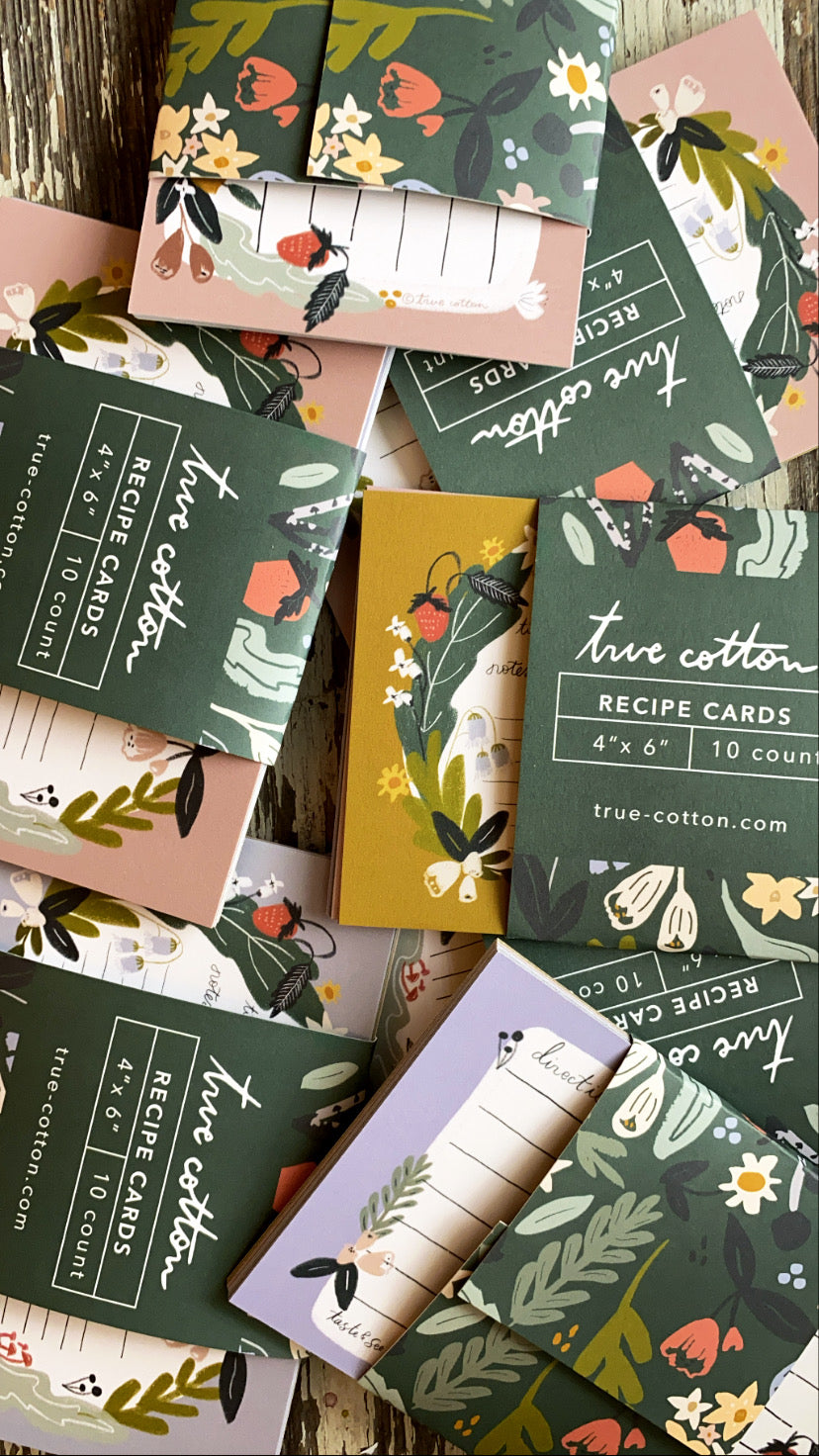 Recipe Cards | 4" x 6" Floral Recipe Cards - Taste and See the Lord is good