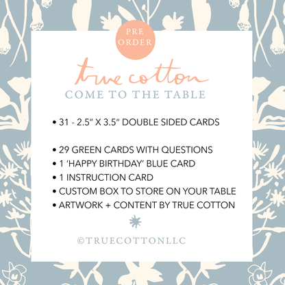 Come to the Table  |  Family Devotional Card Set