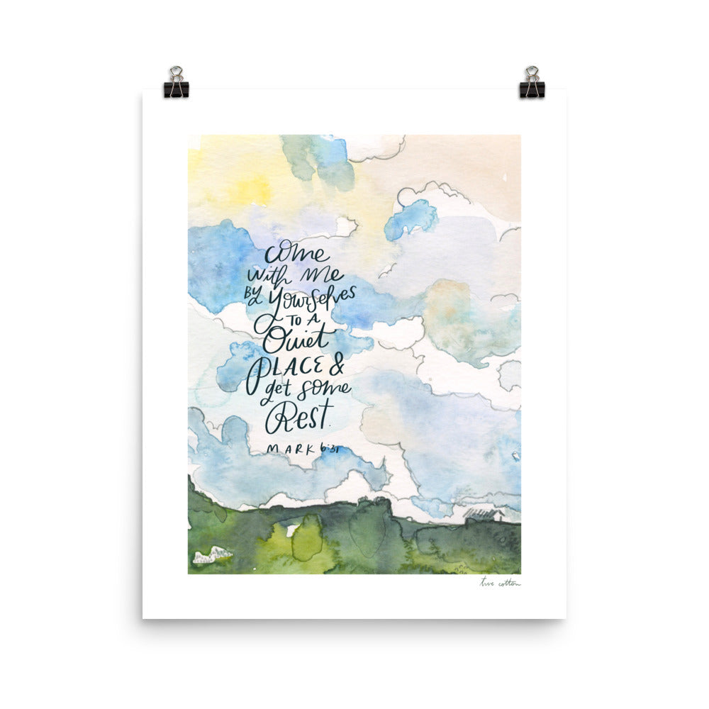 Beautiful Sky Watercolor Mark 6 Landscape Fine Art PRINT