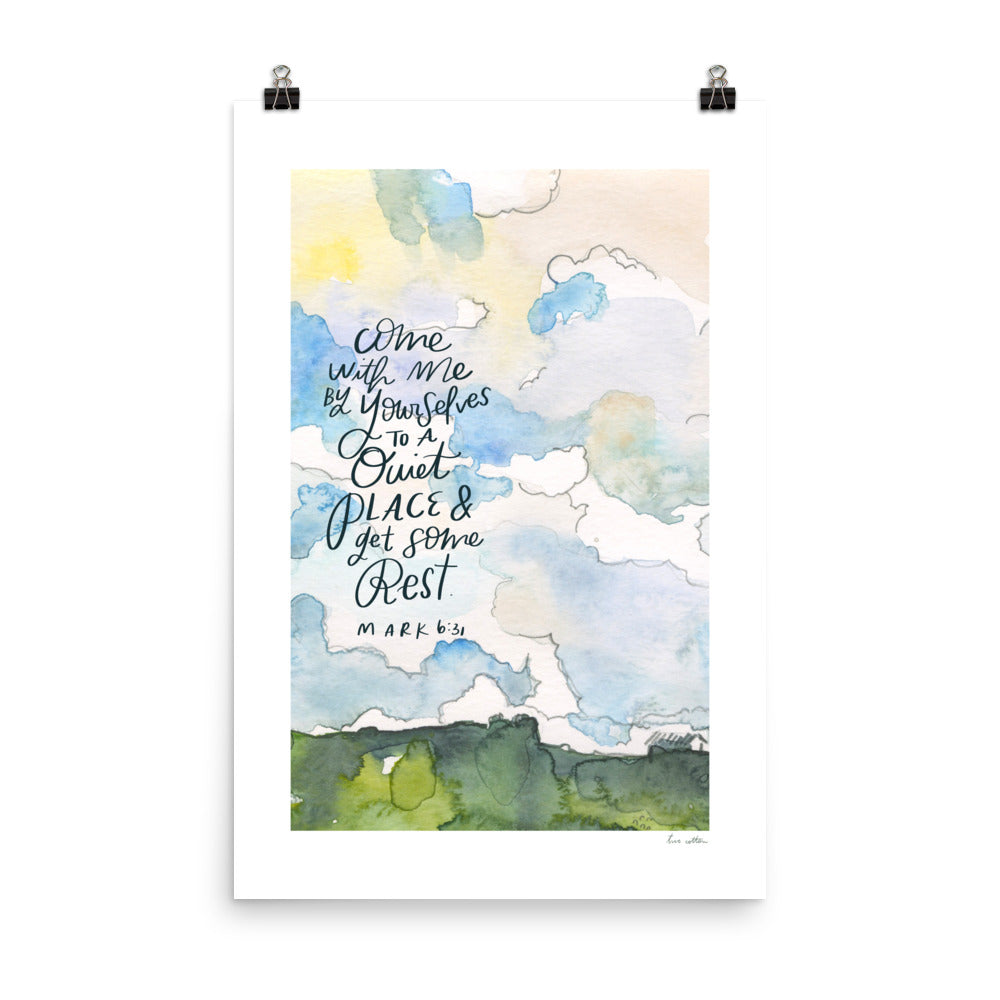 Beautiful Sky Watercolor Mark 6 Landscape Fine Art PRINT