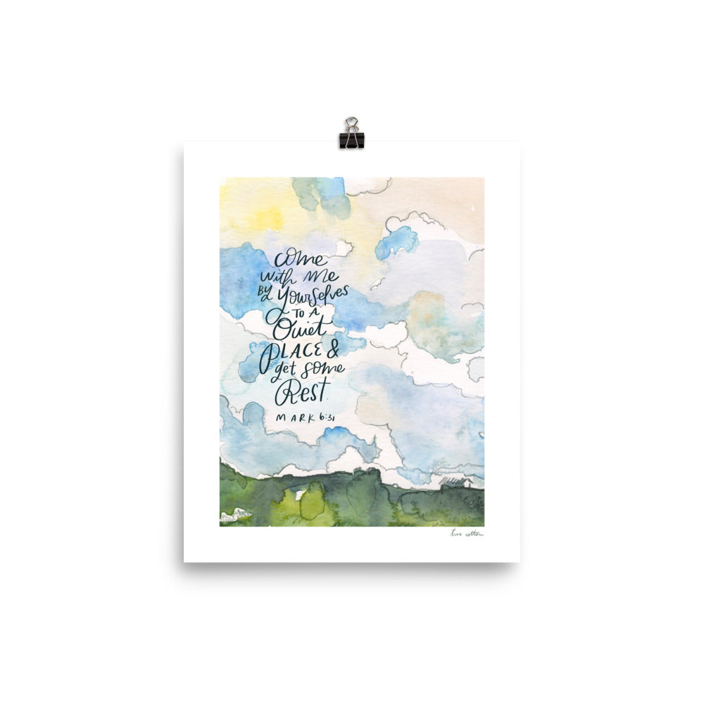 Beautiful Sky Watercolor Mark 6 Landscape Fine Art PRINT