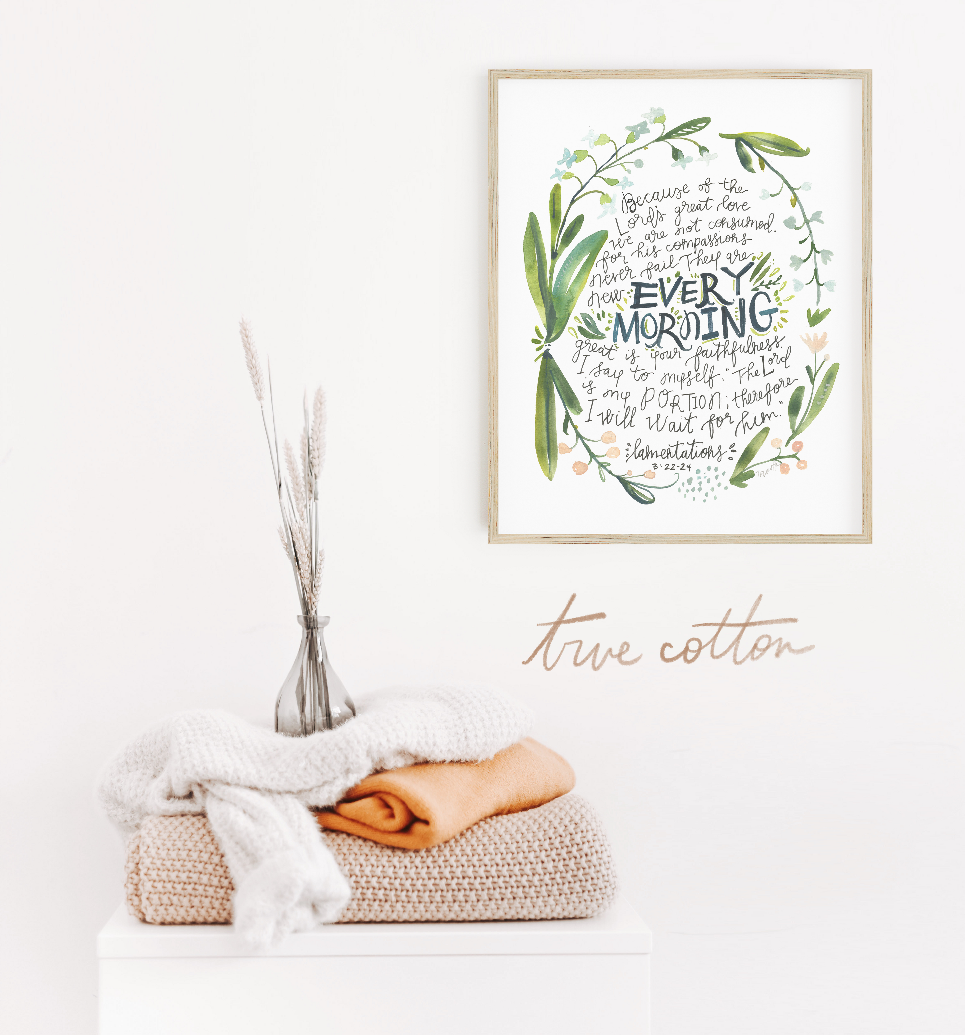 New Every Morning Lamentations 3 Watercolor and Ink Art Fine Art PRINT