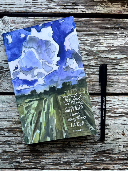 Journal - Clouds &amp; Field Psalm 23