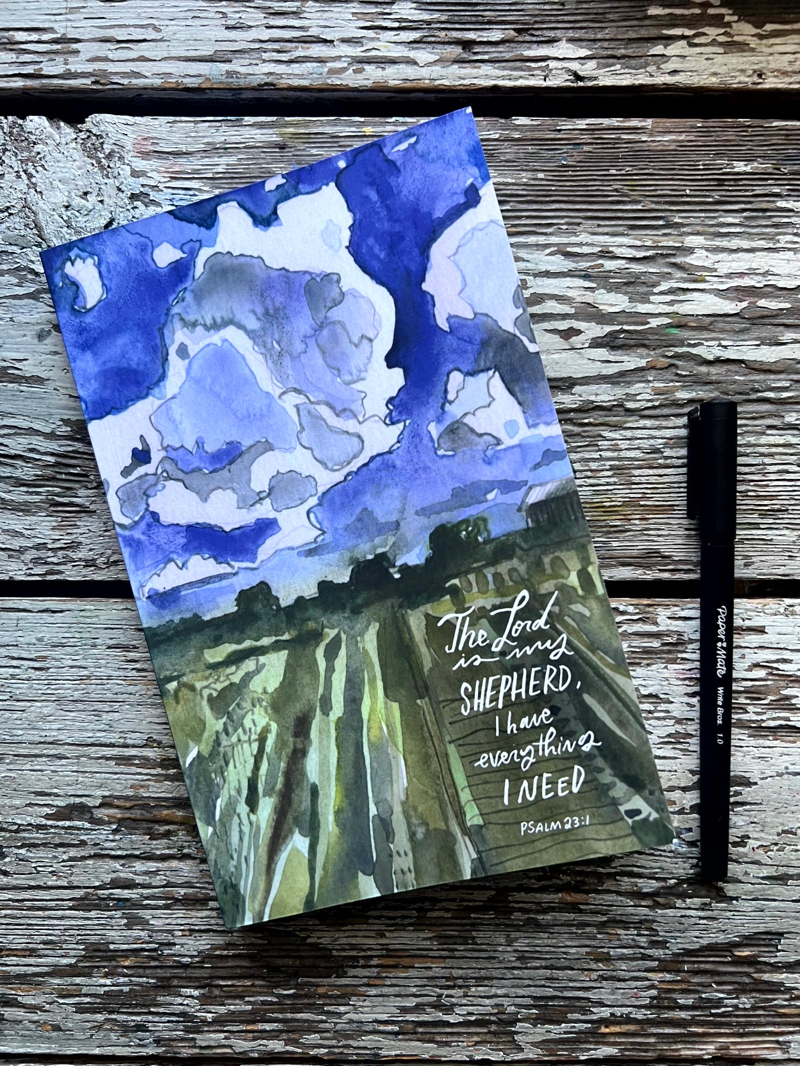 Journal - Clouds &amp; Field Psalm 23