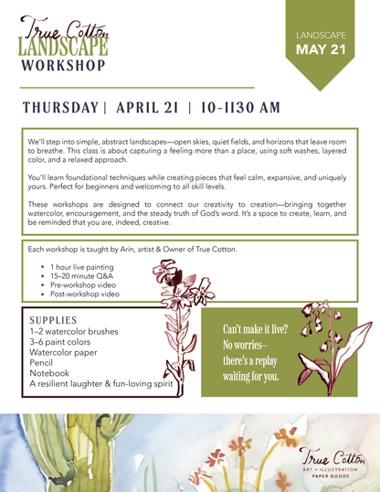 Landscape Watercolor Workshop | May 21