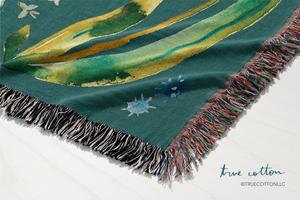 Psalm 16:11 Fullness of Joy Woven Floral Blanket