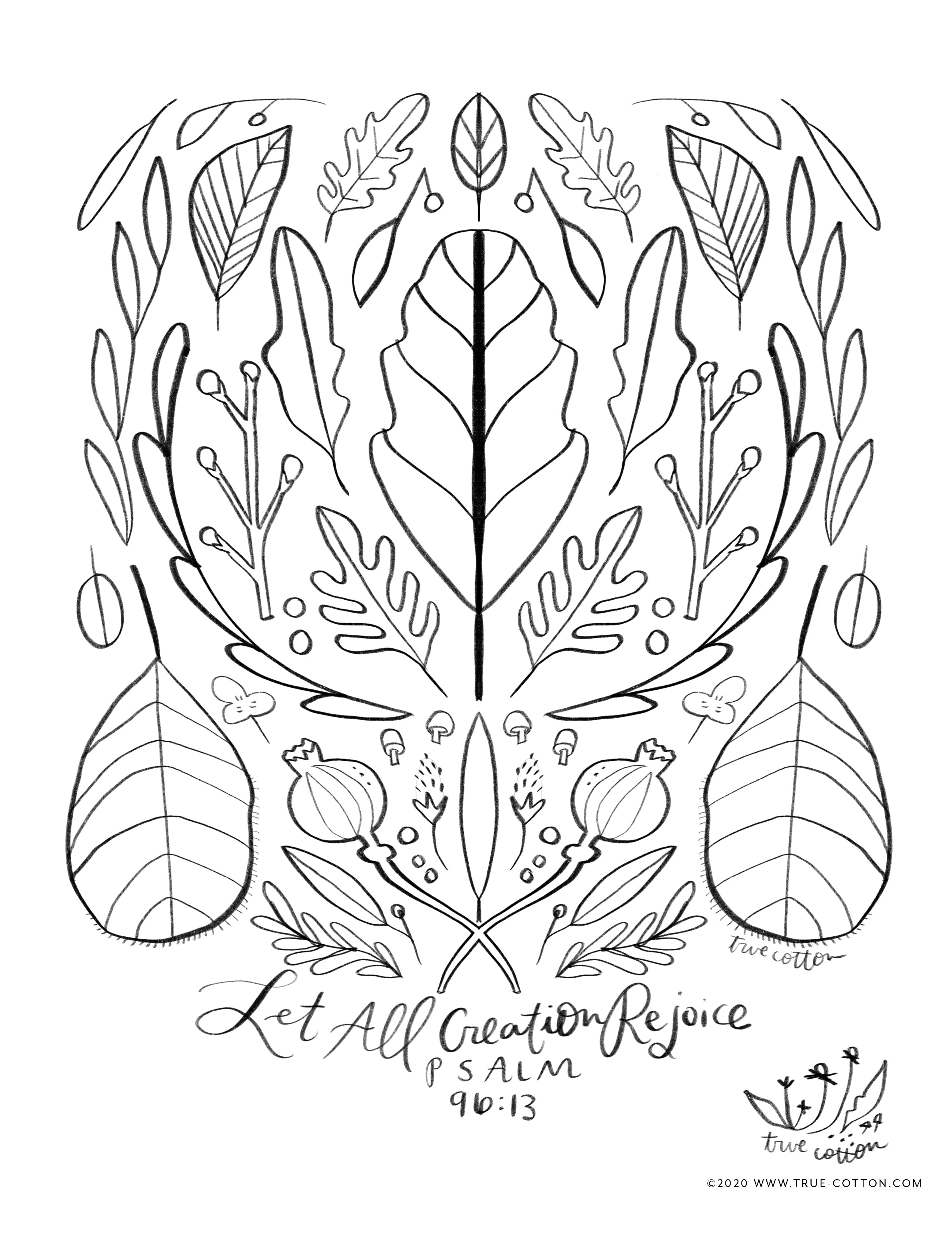 Digital Download // Hello Hope Coloring Pages // VOL. 1 Flora