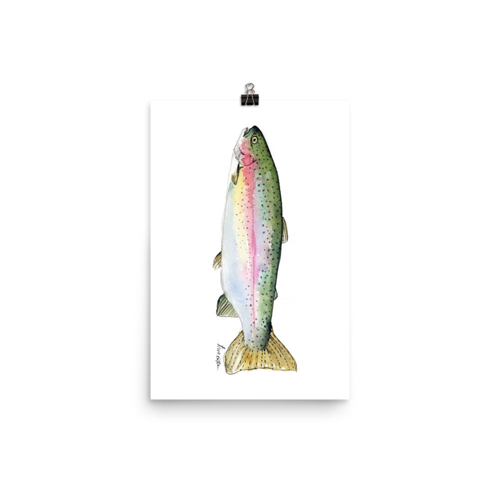 Rainbow Trout Watercolor Wall Art PRINT