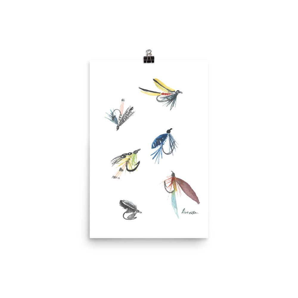 Fly fishing Flies Art PRINT