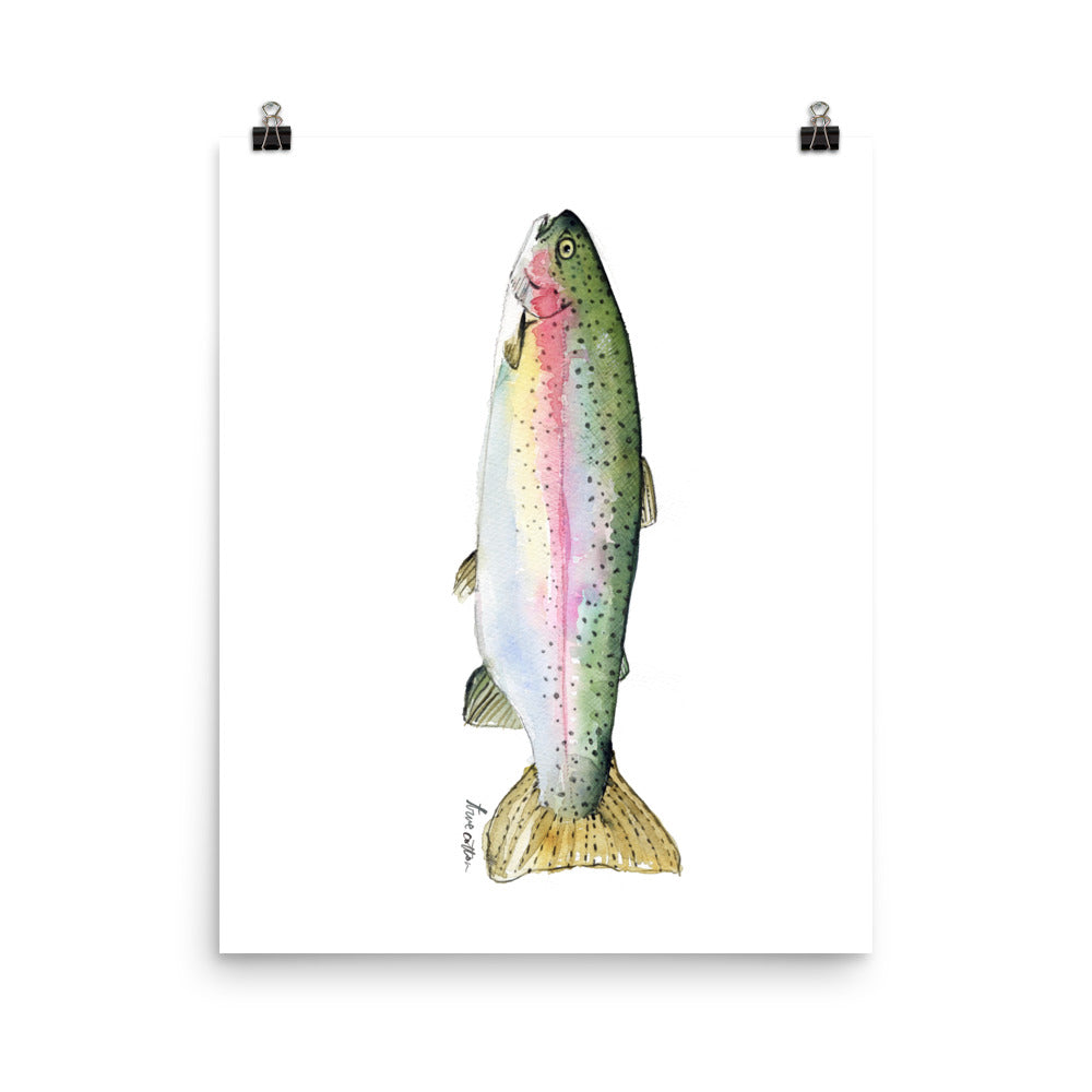 Rainbow Trout Watercolor Wall Art PRINT