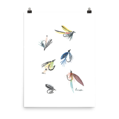 Fly fishing Flies Art PRINT