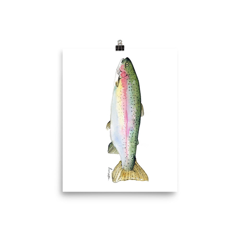 Rainbow Trout Watercolor Wall Art PRINT