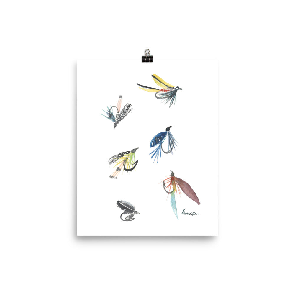 Fly fishing Flies Art PRINT