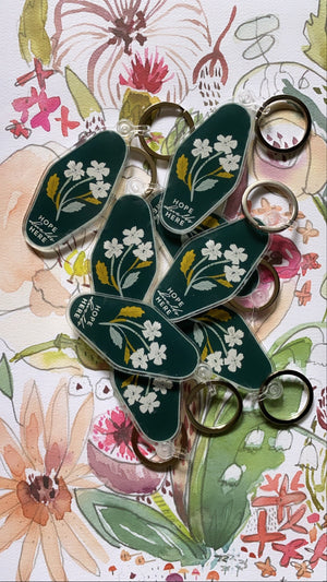 Wildflower Keychain |  Vintage Hotel Inspired