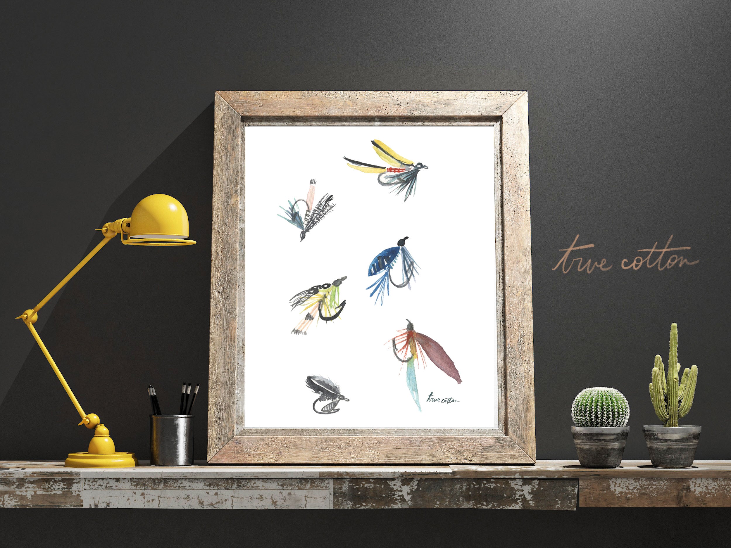 Fly fishing Flies Art PRINT